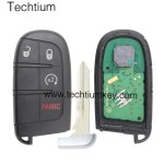 433Mhz 46 chip FCC:M3N40821302 keyless 3+1 button remote key for Jeep 2014-2018